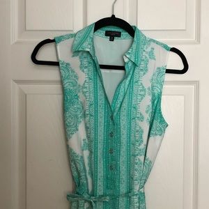 Teal Sleeveless Dress